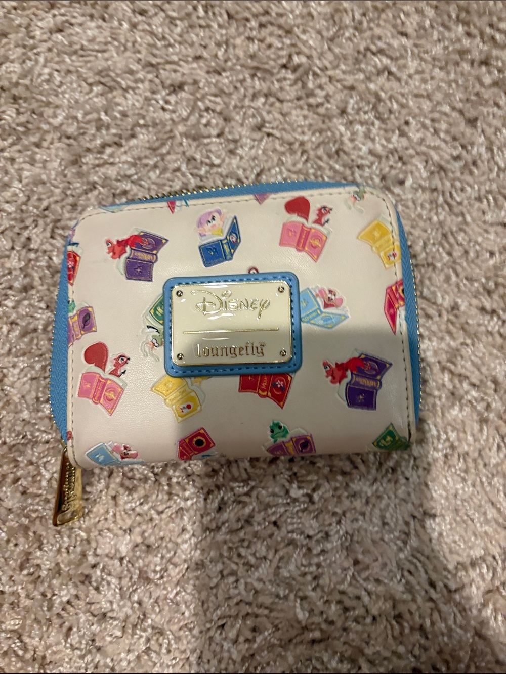 Multicolor Storybook Spine Crossbody Bag with Blue Strap - Picture 6 of 8